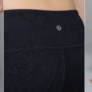 black snakeskin Lululemon leggings